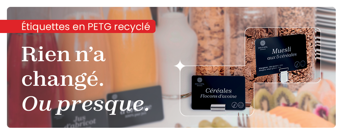 Gardez vos habitudes avec les cartes en PETG recyclé