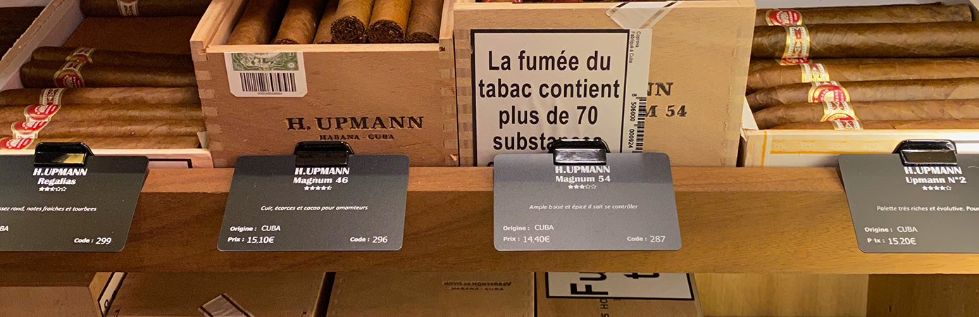 Etiquettes de prix pour cigares